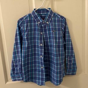 Vineyard vines 3t plaid pink and blue button down